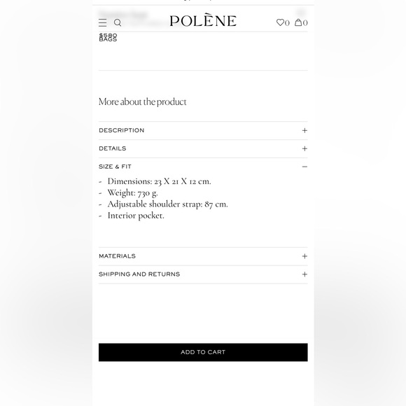 Authentic 💯‼️❤️ Polene Numéro Sept NWOT Authentic - Picture 9 of 14